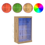 HKH Aparador Alto en Madera Procesada con Luces Led - Roble Artesanal