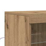 HKH Aparador Moderno de Madera Procesada con Luces LED - Roble Artesanal