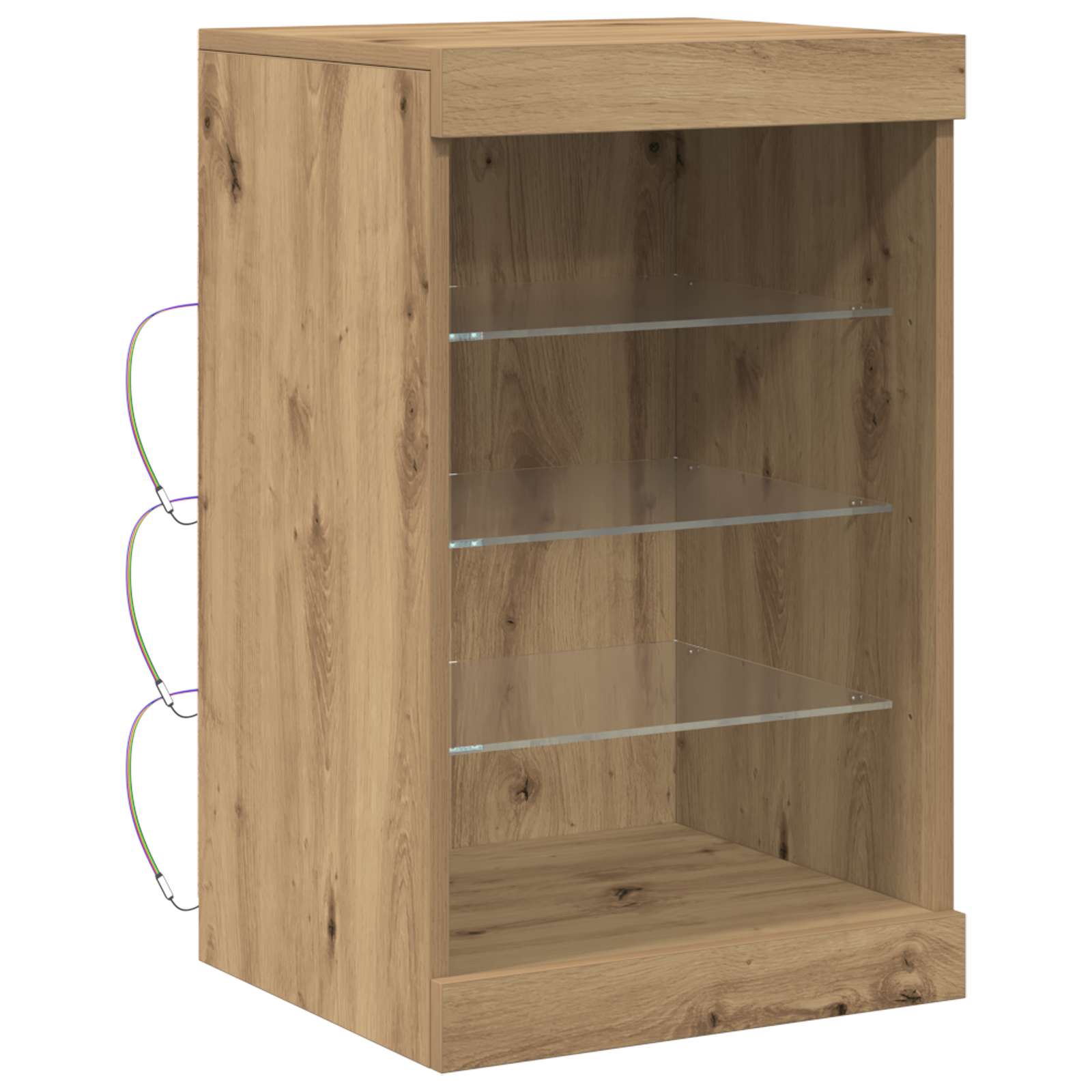 HKH Aparador Moderno de Madera Procesada con Luces LED - Roble Artesanal