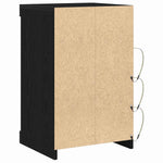 HKH Aparador Moderno de Madera Procesada con Luces LED - Roble Negro