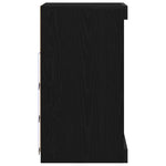 HKH Aparador Moderno de Madera Procesada con Luces LED - Roble Negro