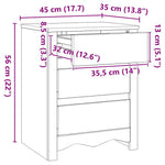 HKH Mesa de Cabeceira com Gaveta Drammen - Branco