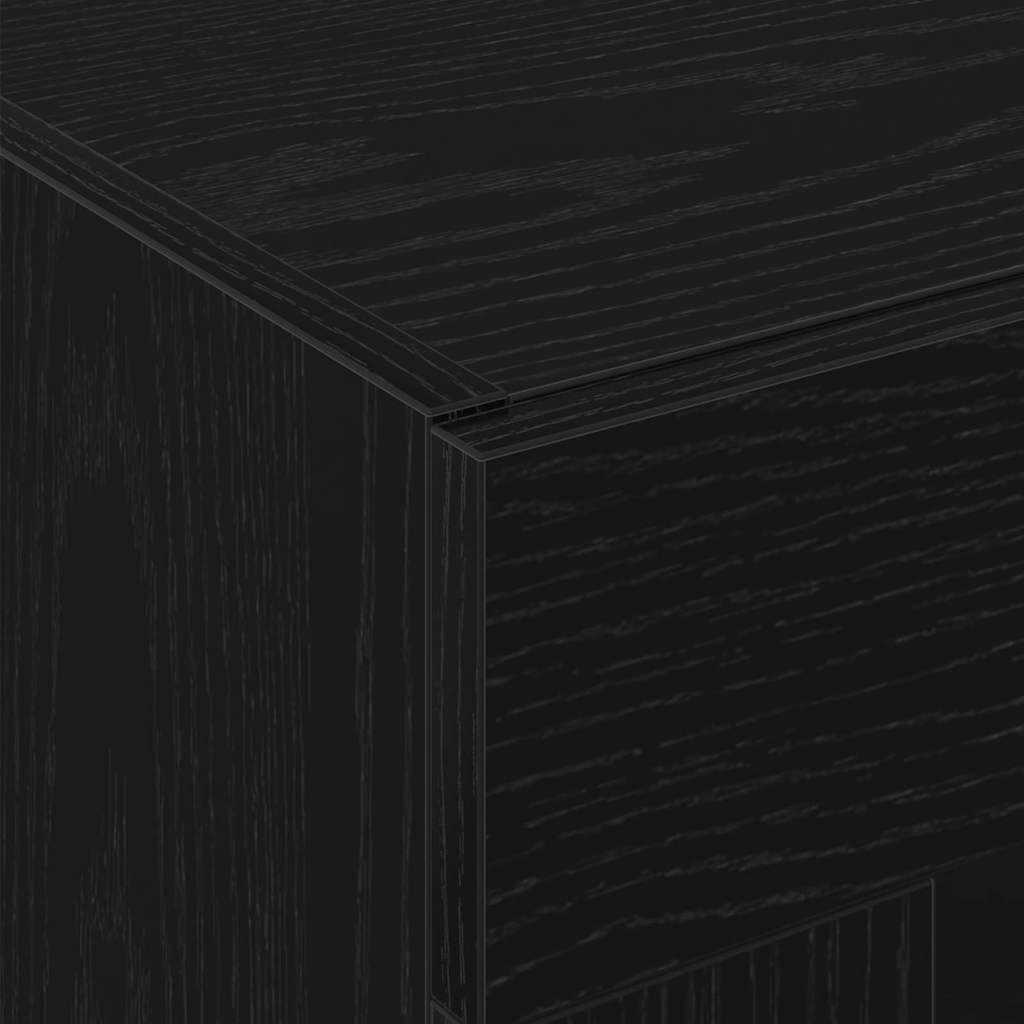 HKH Armario de Pared Moderno de Madera Procesada con 2 Puertas - Roble Negro