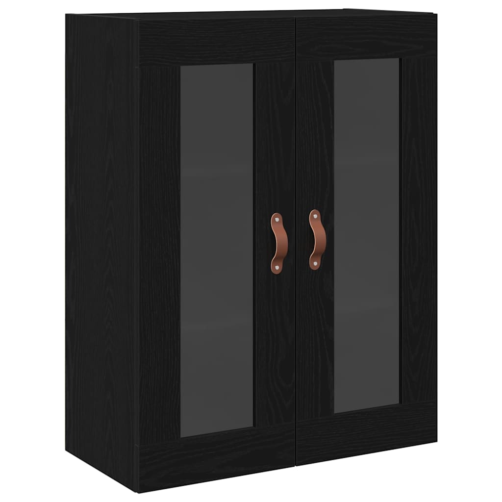 HKH Armario de Pared Moderno de Madera Procesada con 2 Puertas - Roble Negro