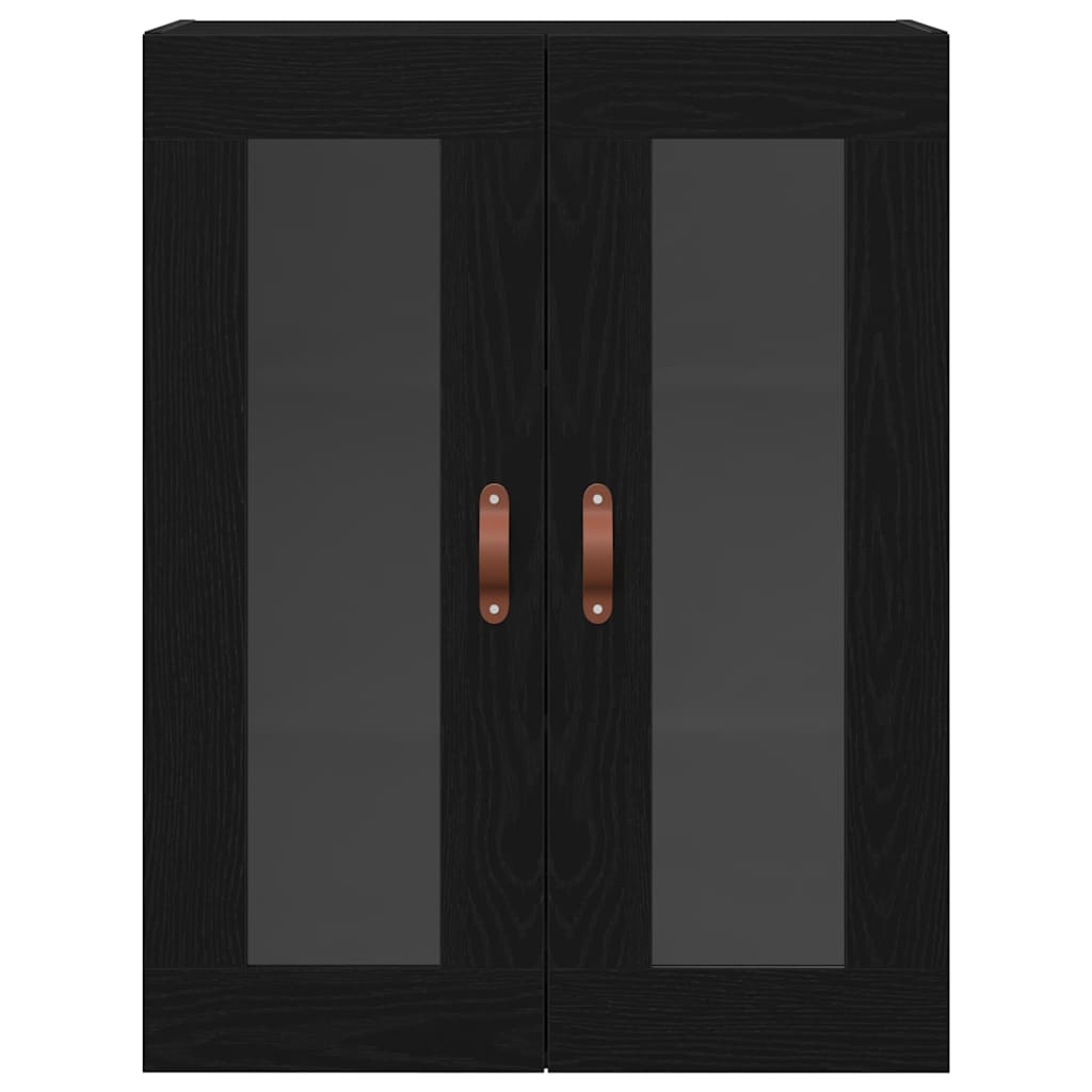 HKH Armario de Pared Moderno de Madera Procesada con 2 Puertas - Roble Negro