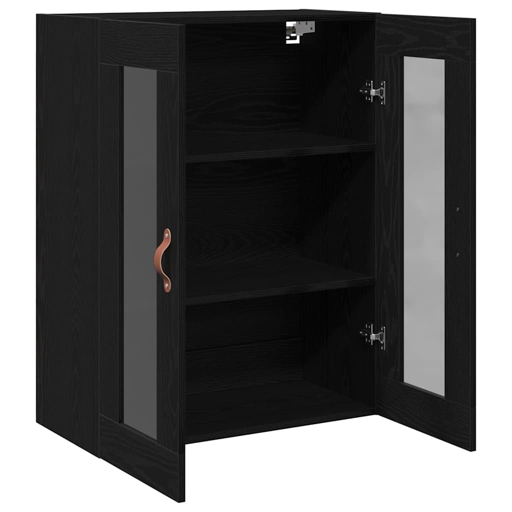HKH Armario de Pared Moderno de Madera Procesada con 2 Puertas - Roble Negro