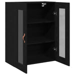 HKH Armario de Pared Moderno de Madera Procesada con 2 Puertas - Roble Negro
