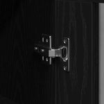 HKH Armario de Pared Moderno de Madera Procesada con 2 Puertas - Roble Negro