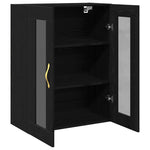 HKH Armario de Pared Moderno de Madera Procesada con 2 Puertas - Roble Negro