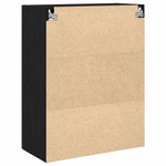 HKH Armario de Pared Moderno de Madera Procesada con 2 Puertas - Roble Negro