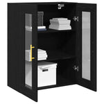 HKH Armario de Pared Moderno de Madera Procesada con 2 Puertas - Roble Negro