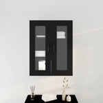 HKH Armario de Pared Moderno de Madera Procesada con 2 Puertas - Roble Negro