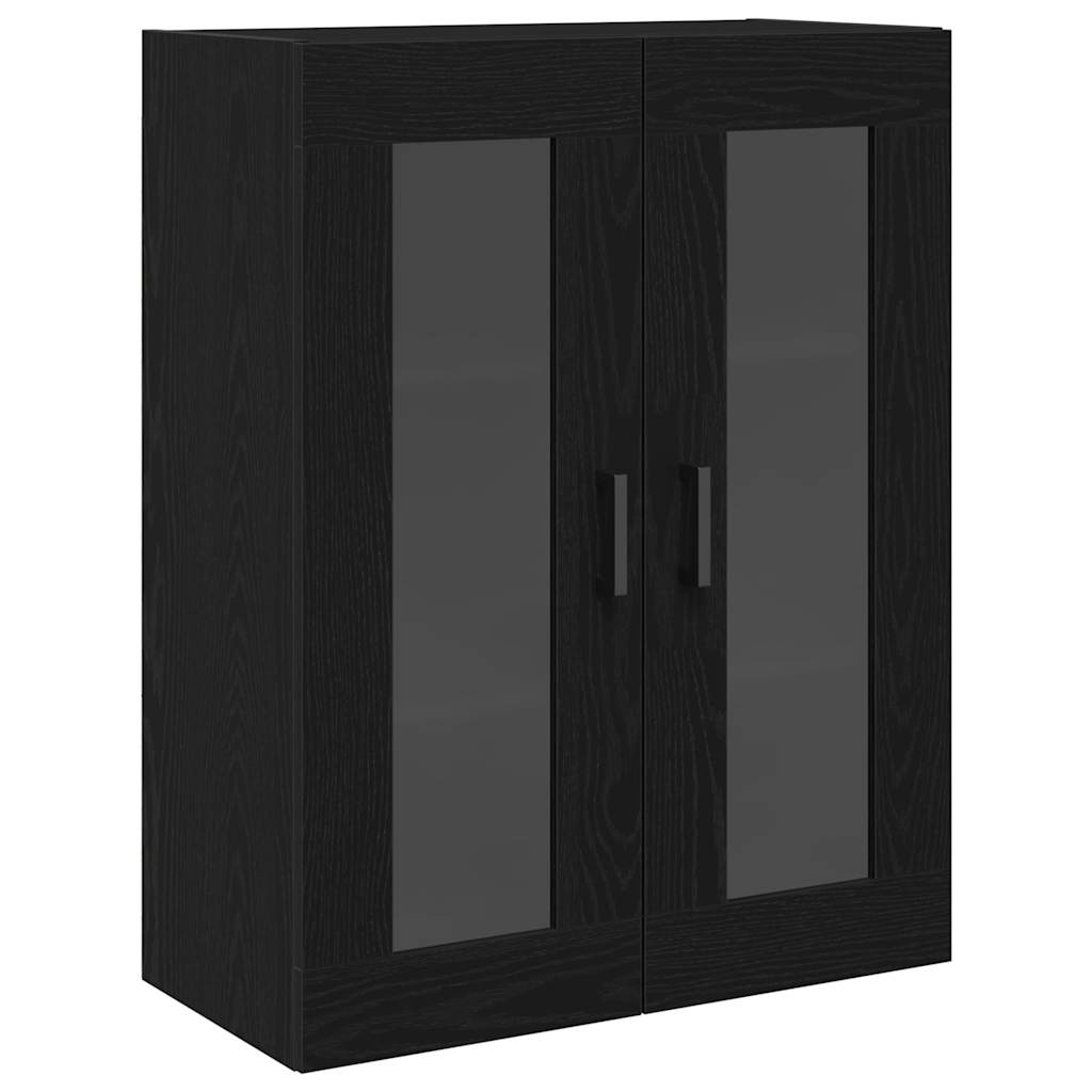HKH Armario de Pared Moderno de Madera Procesada con 2 Puertas - Roble Negro