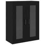 HKH Armario de Pared Moderno de Madera Procesada con 2 Puertas - Roble Negro