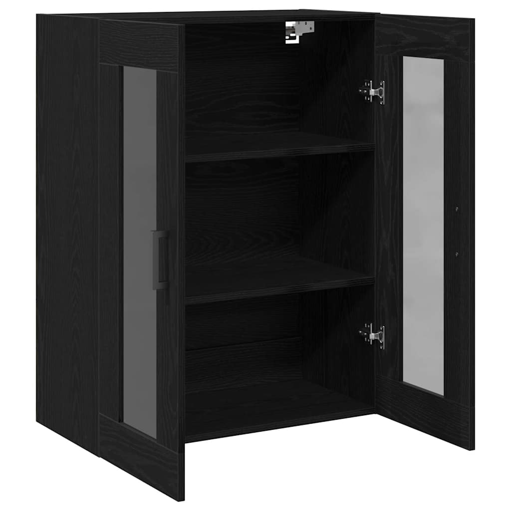 HKH Armario de Pared Moderno de Madera Procesada con 2 Puertas - Roble Negro