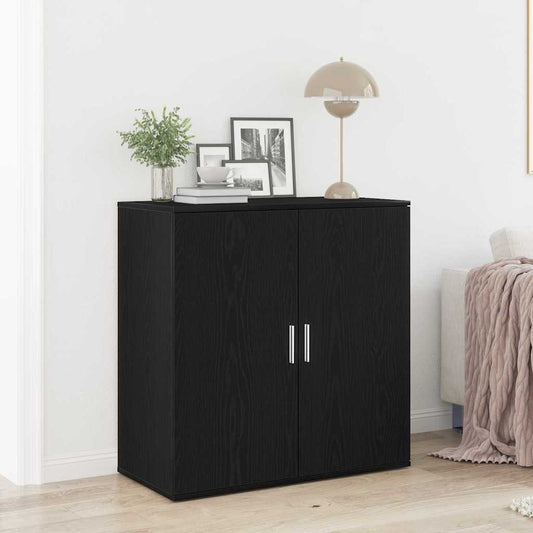 Aparador rústico HKH en madera elaborada con 2 puertas - Roble negro