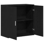 Aparador rústico HKH en madera elaborada con 2 puertas - Roble negro