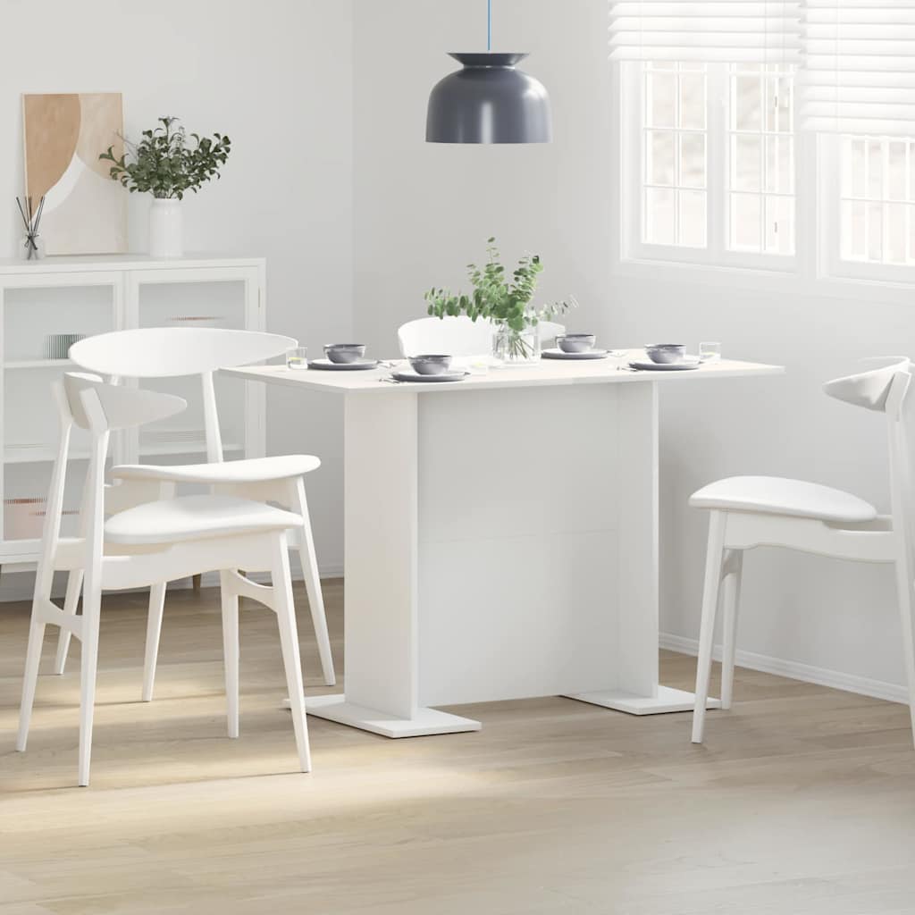 Mesa de comedor HKH blanca de madera procesada