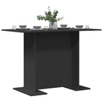 HKH Mesa de Jantar Preto em Madeira Processada