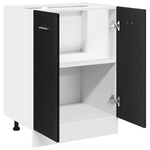 HKH Armário Inferior em Carvalho - 60x46x81,5 Cm - Preto