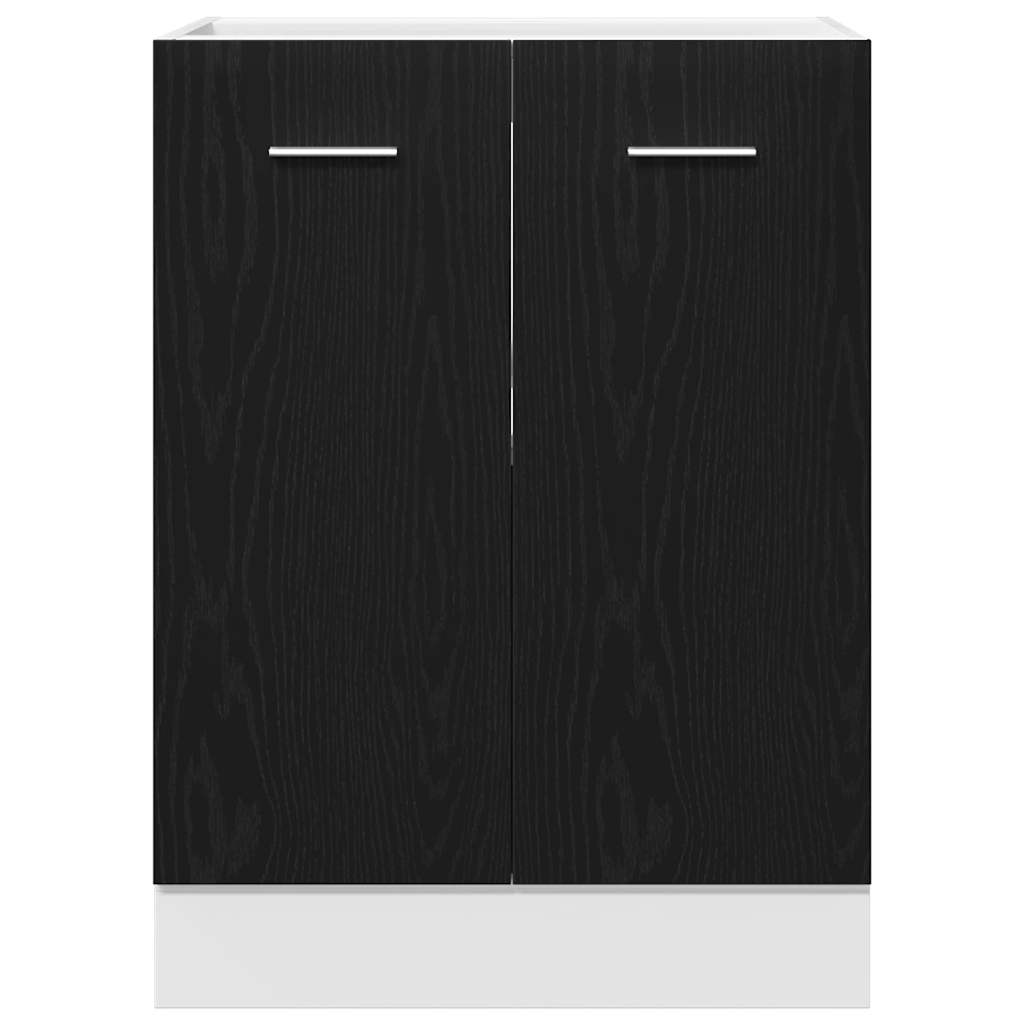 HKH Armário Inferior em Carvalho - 60x46x81,5 Cm - Preto