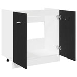HKH Mueble bajo para lavabo en Roble - 80x46x81,5 cm - Negro