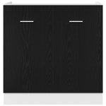 HKH Mueble bajo para lavabo en Roble - 80x46x81,5 cm - Negro