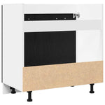 HKH Mueble bajo para lavabo en Roble - 80x46x81,5 cm - Negro