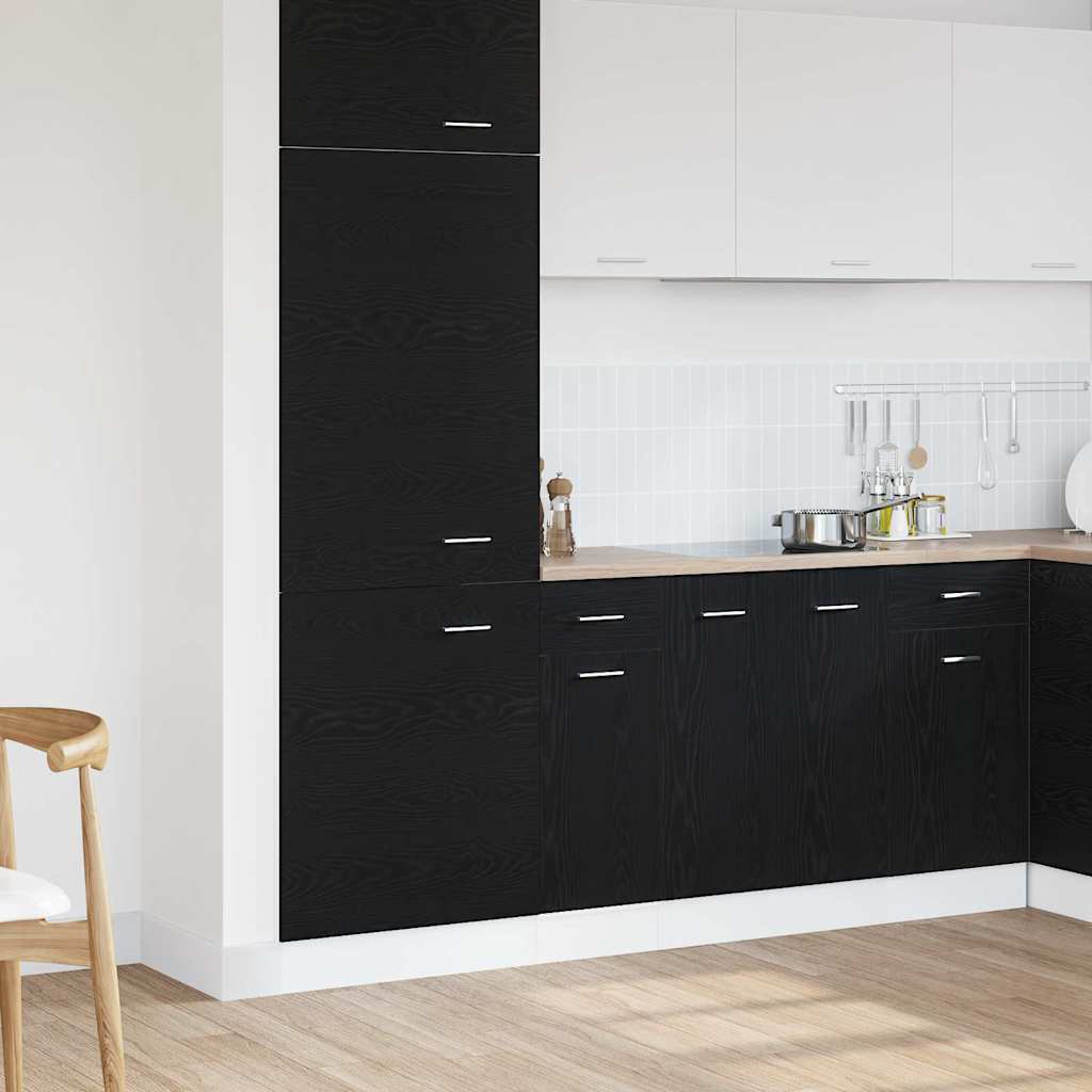 HKH Mueble bajo con cajón Riga en Roble - Negro