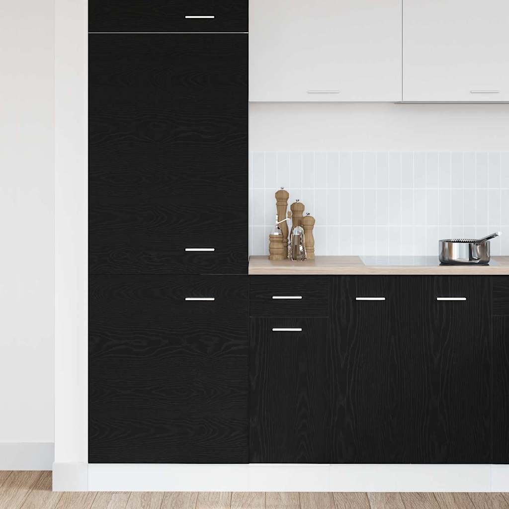 HKH Mueble bajo con cajón Riga en Roble - Negro