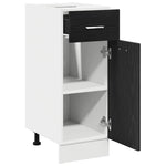 HKH Mueble bajo con cajón Riga en Roble - Negro