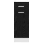 HKH Mueble bajo con cajón Riga en Roble - Negro