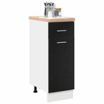 HKH Mueble bajo con cajón Riga en Roble - Negro