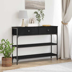 Mesa auxiliar HKH con cajón en roble - negro