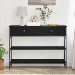 Mesa auxiliar HKH con cajón en roble - negro