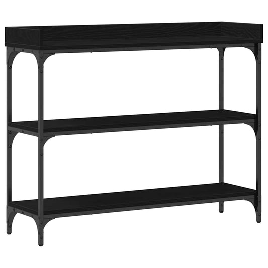 Mesa auxiliar HKH con estante en roble - Negro