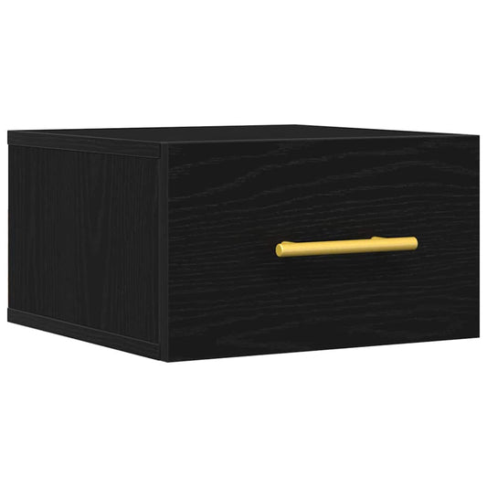 HKH Mesa de Cabeceira de Parede em Carvalho Preto