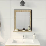 HKH Espejo de Baño con Estante - Negro