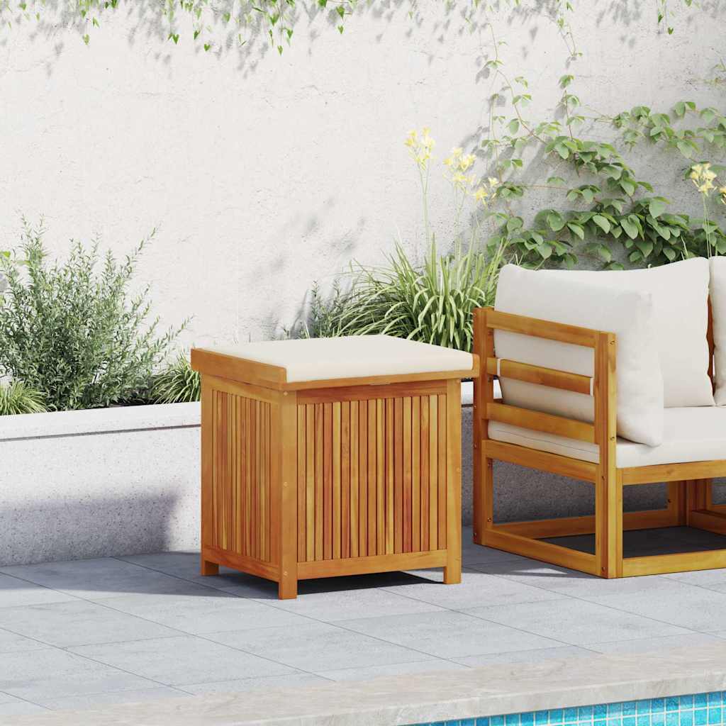 HKH Caja para Cojines de Exterior Madera Maciza de Acacia - Marrón