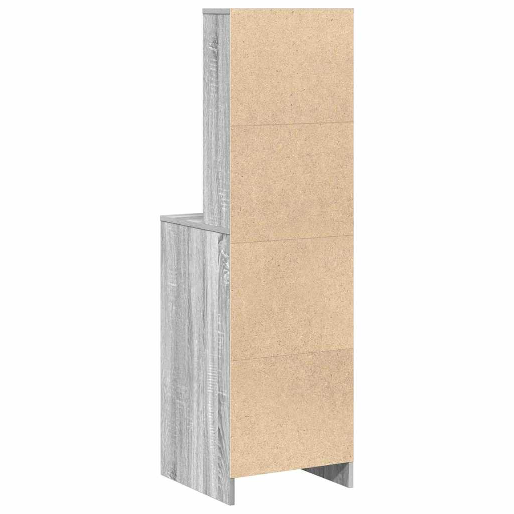 Aparador Alto HKH Sonoma Gris de Madera Procesada con 4 Cajones cm