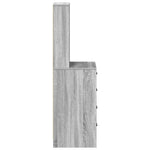Aparador Alto HKH Sonoma Gris de Madera Procesada con 4 Cajones cm