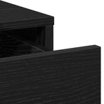 Aparador moderno HKH de madera procesada con 1 puerta y 1 cajón - Roble negro