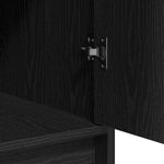 Aparador moderno HKH de madera procesada con 1 puerta y 1 cajón - Roble negro
