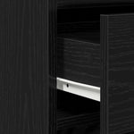 Aparador moderno HKH de madera procesada con 1 puerta y 1 cajón - Roble negro