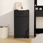 Aparador moderno HKH de madera procesada con 1 puerta y 1 cajón - Roble negro