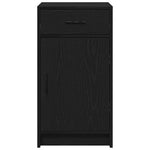 Aparador moderno HKH de madera procesada con 1 puerta y 1 cajón - Roble negro