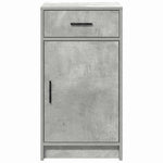 HKH Aparador Moderno de Madera Procesada con 1 Puerta y 1 Cajón - Gris