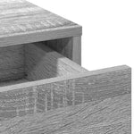 HKH Aparador Gris Sonoma Alto de Madera Procesada con 1 Puerta y 1 Cajón