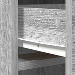 HKH Aparador Gris Sonoma Alto de Madera Procesada con 1 Puerta y 1 Cajón