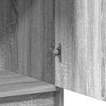 HKH Aparador Gris Sonoma Alto de Madera Procesada con 1 Puerta y 1 Cajón